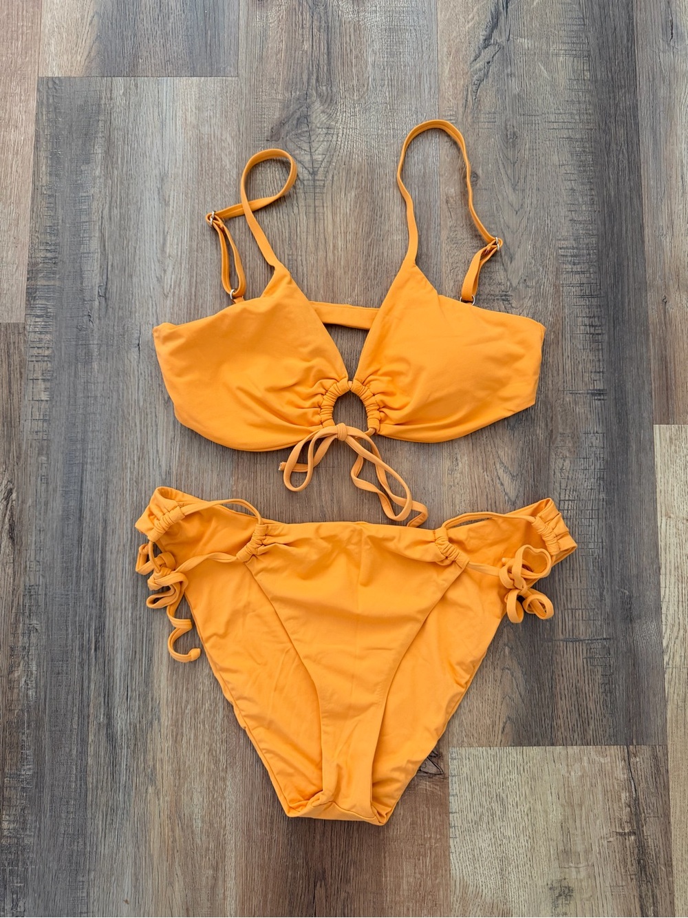 Dippin' Daisy's Tangerine Bikini Top and Straps Medium